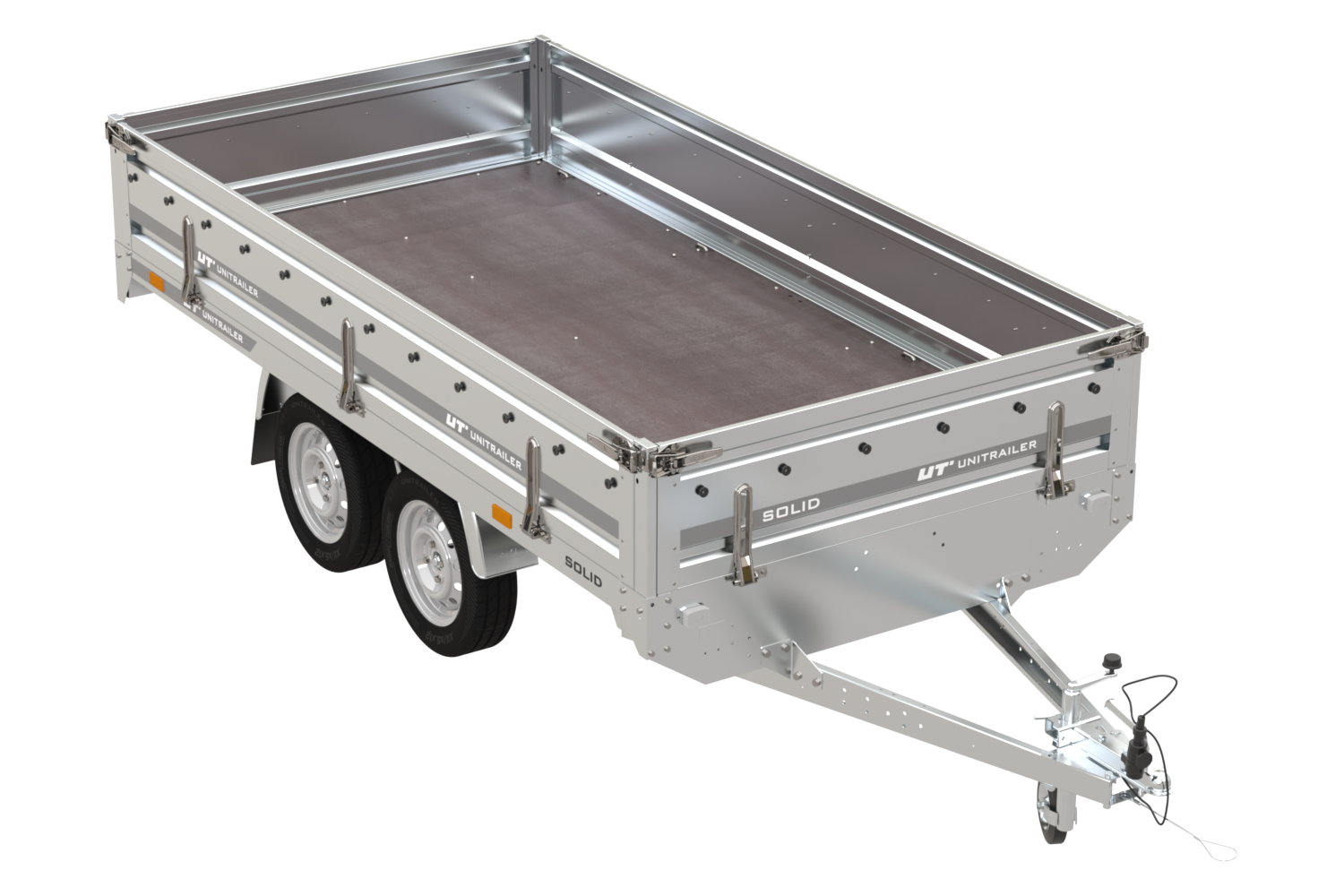 Remolque de 2 ejes 304×153 UNITRAILER SOLID 300/2 PTAC 750 kg